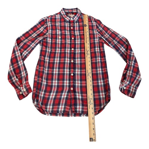 Ralph Lauren Shirt Mens Small Red Plaid Flannel Denim & Supply Button Down - Picture 2 of 5