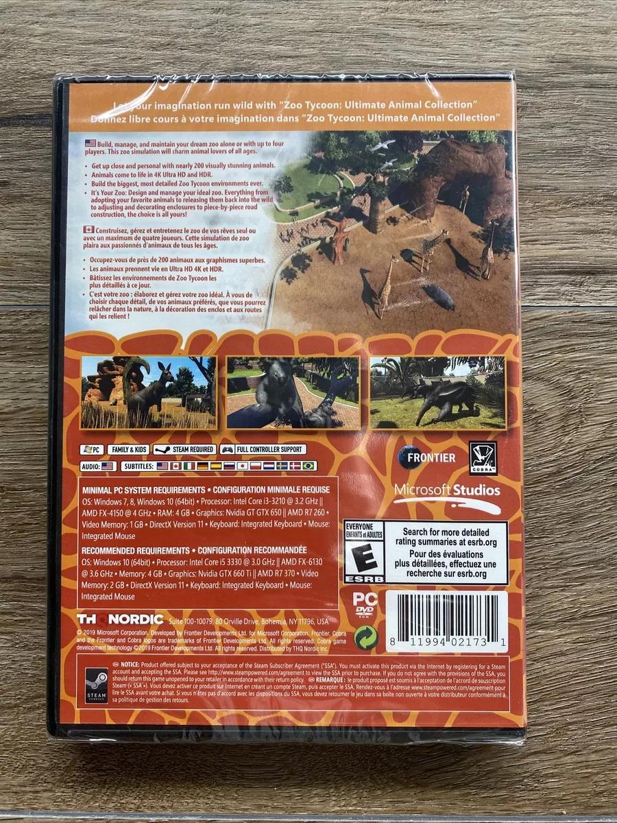 Zoo Tycoon Ultimate Animal Collection Frontier Computer Game