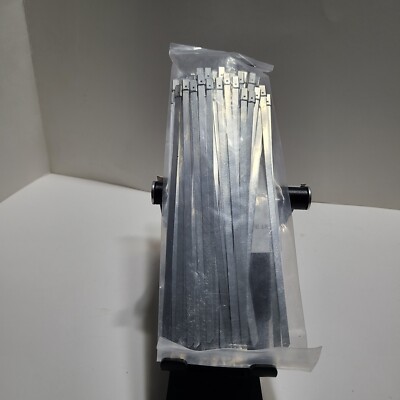 50 pc 14'' Stainless Steel Zip-Tie Action Heavy Duty, Self Lock, Straps.