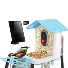 Original Smart Bird Feeder with Camera and Solar Powered. Waterproof, Wi-fi, NEW