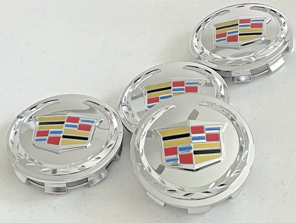 4 tapas centrales de llantas de 18" 20" con logotipo color para Cadillac Escalade 2007-13 de 83 mm Foto 2 de 4