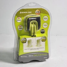 NEW Sealed IOGEAR MiniView Micro 2-port PS/2 KVM Switch 2 Computer Built Cables