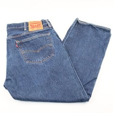 Vintage Levis 501 Jeans 40 X 28 Blue Denim Medium Wash Straight Button Fly