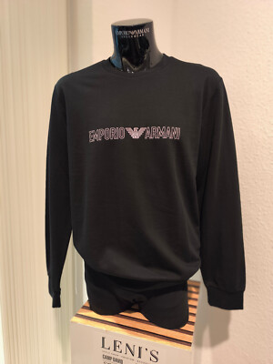 Emporio ARMANI Sweatshirt Crewneck 111785-4R566 Schwarz, UVP 89,95 Euro, NEU !!!