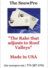 The SnowPro- Snow Rake Adjusts To Roof Valleys. New shingle saver feature !!!!