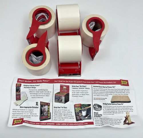 Lot of 5 Sticky Paws Tape Scratching- Behavior Redirect Training  OPEN Package
