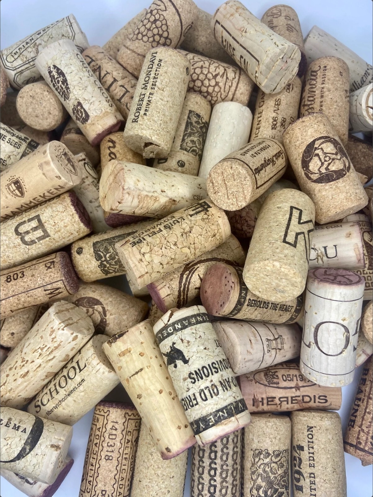 Lot of Used Wine Corks Lot 10 20 30 50 Variety Recycle Craft Art Bulk DIY Recork