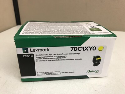 Genuine Sealed Lexmark 70C1XY0 Yellow Toner Cartridge 701XY CS510