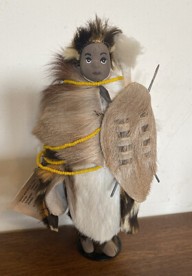 Vintage I am Zulu Puppe von Peter Mthombeni Handarbeit