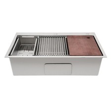 Drop in Kitchen Sink Workstation 304 Stainless Steel Drop-In Sink Rectangular