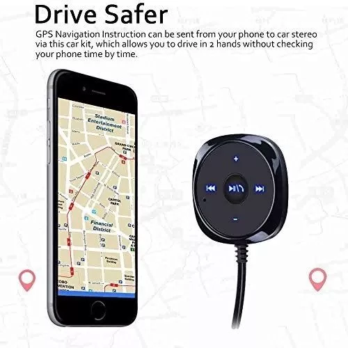 3.5mm Car AUX Adapter Bluetooth 4.0 Wireless Music Receiver Handsfree for iPhone - Picture 8 of 12
