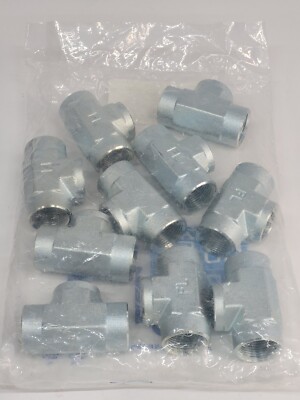 Flobal OJ-FTCM3/4 High-pressure threaded 3/4'' Tee hydraulic piping Qty 10 NEW