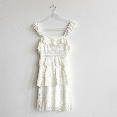 Show Me Your Mumu Women's Tracy Tiered Ruffle Mini Dress White