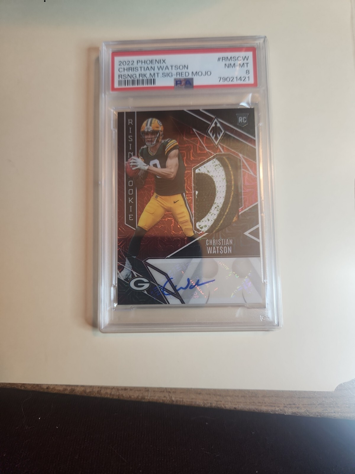 2022 Panini Phoenix - Rising Rookie Material Signature Christian Watson ...