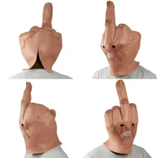 Halloween Despise Middle Finger Mask Full Head Latex Mask Party Cosplay Costume