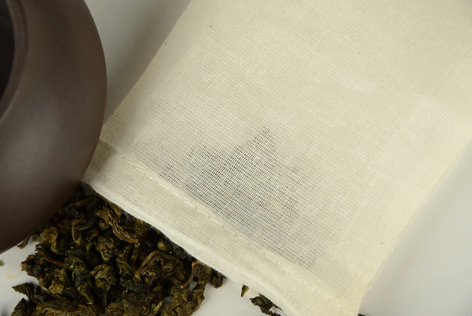 (100) 6x8 inch 15x20 cm Natural Cotton Muslin Drawstring Bags Tea Spice Herb - Image 4 of 4