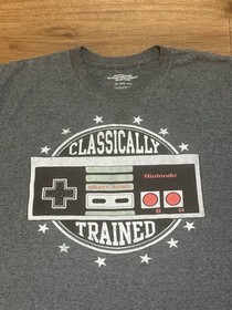 Nintendo T-shirt NES Controller Classically Trained Retro Shirt Adult Size XXL