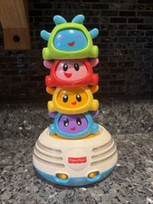 Apilador Fisher-Price Bright Beats Build-a-Beat juguete probado funcionando difícil de encontrar