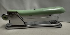 Vintage Ace Fastener Aceliner 502 Chrome with Green Cap Office Desktop Stapler
