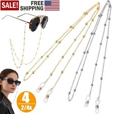 2/4pcs Eyeglass Holders Around Neck Eyeglass Chain with Eyeglass Loop Neck Strap
