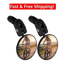 HD Wide Angle Bike Mirrors - 360 Adjustable for Mountain Road Cycling