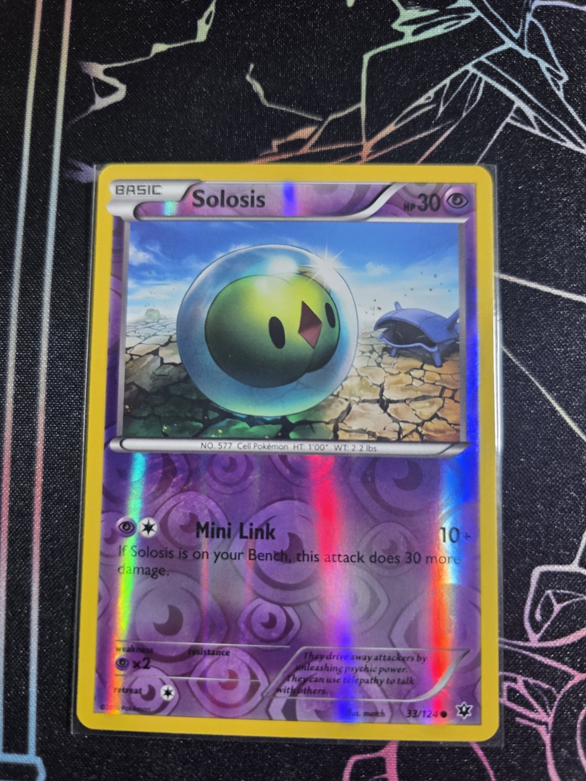 Pokemon TCG Solosis Card Fates Collide Reverse Holo 33/124