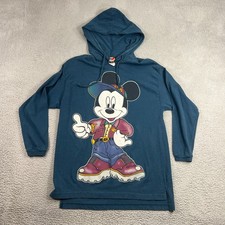 VINTAGE Mickey Unlimited Hooded Shirt Size M Jerry Leigh Jumbo Graphic Hoodie