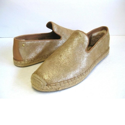 UGG Sandrinne II Women’s Metallic Gold - Slip-On Loafer Espadrille Size: 9 NWT