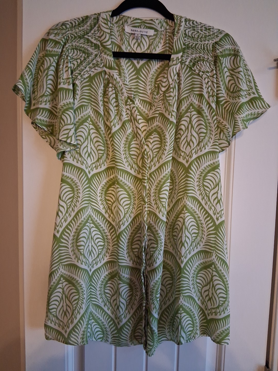 rose olive 1x blouse