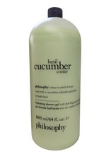 Philosophy Basil Cucumber Cooler Shampoo Shower Gel Bubble Bath 64 oz SEALED