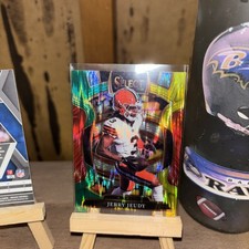 2025 Panini Select Jerry Jeudy Green & Yellow Prizm Shock #56 