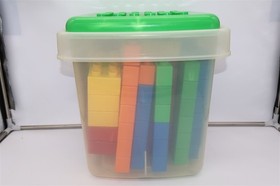 Lego Duplo Quatro 5357 Bucket - Large Chunky Bricks Compete W/Container Tub