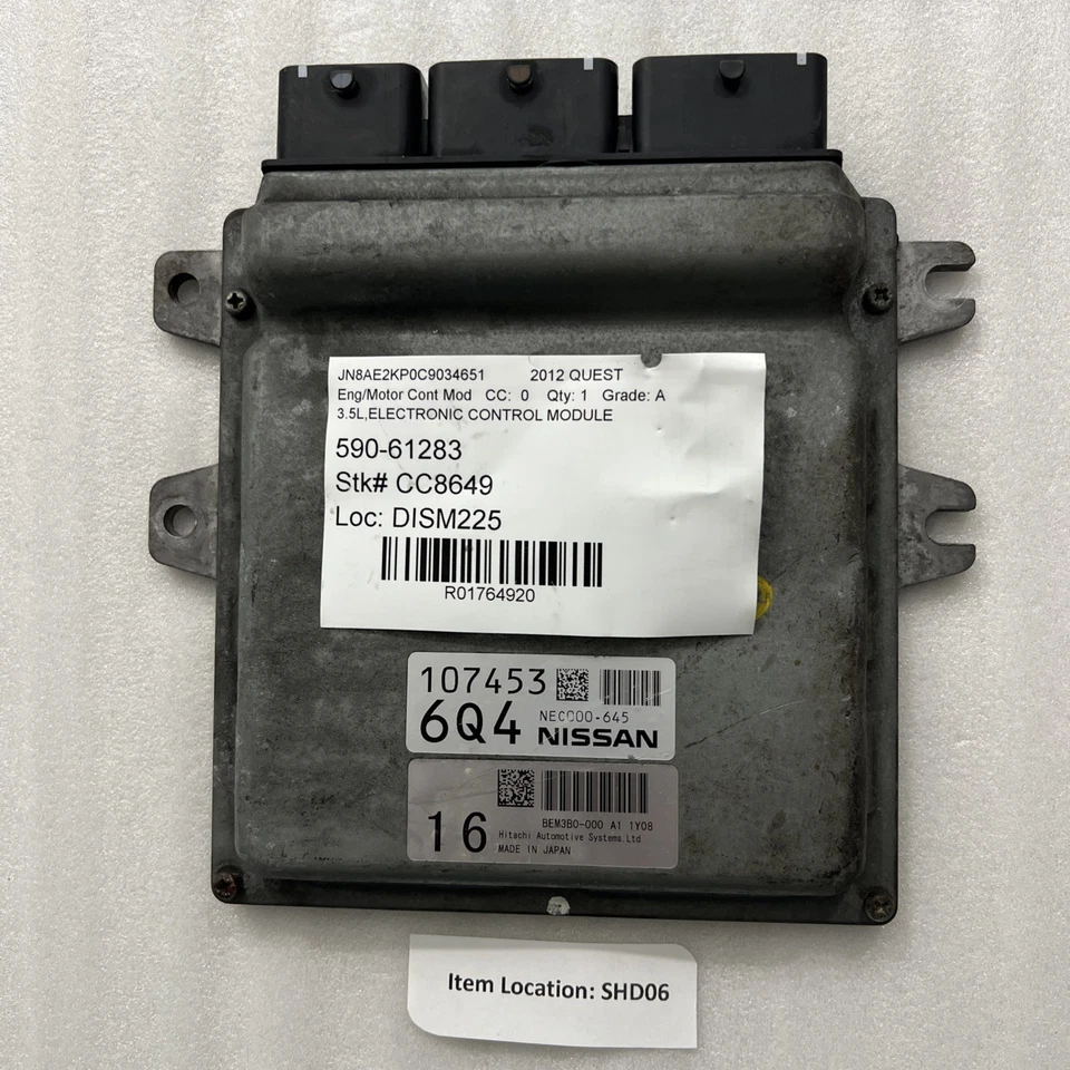 2012 QUEST 3.5L 107453 6Q4 / BEM3B0-000 A1 ELECTRONIC CONTROL MODULE - Image 2 of 4