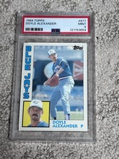 PSA 9 BASEBALL CARD 1984 TOPPS TORONTO BLUE JAYS DOYLE ALEXANDER
