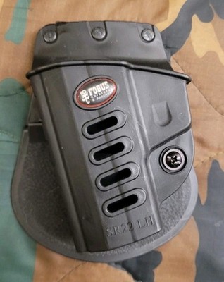 Ruger SR22 Left-hand Fobus Black Polymer Left-hand Paddle Holster