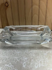 Toscano 8 1/2" Crystal Cigar Ashtray – Vintage – Heavy Cut Glass