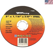 5-Inch by 1/16-Inch A46T-BF Type 1 Metal Cut Off Wheel with 7/8-Inch Arbor
