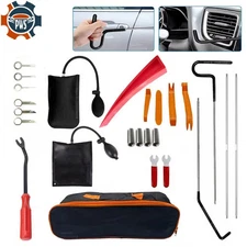 Auto Door Unlock Tool Kit Lockout Long Reach Hook Key Grabber with Air Wedge Bag
