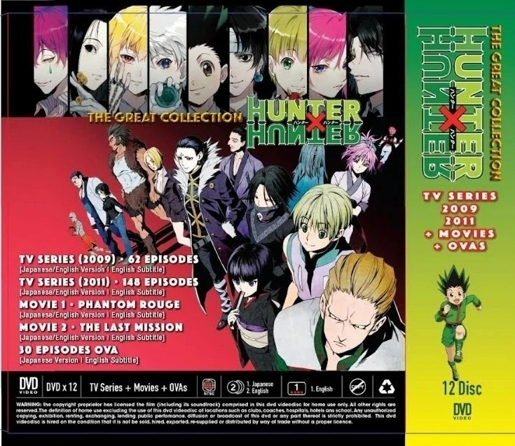 Hunter x Hunter 2009+2011 (1-210End+2 Movie+30 OVA) Anime DVD