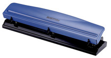 Bostitch Office Premium 3 Hole Punch, 12 Sheet Capacity, Metal, Rubber Base, Eas