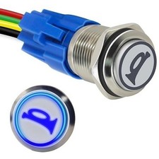 Momentary Push Button Switch for Car Horn Modification with Tail Color: Silver