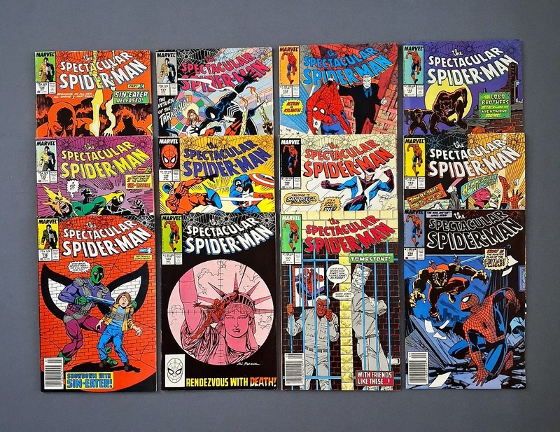 Spectacular Spider-Man #134-154 "Mix Lot Of 12" (Marvel 1988-89) #s In Descript