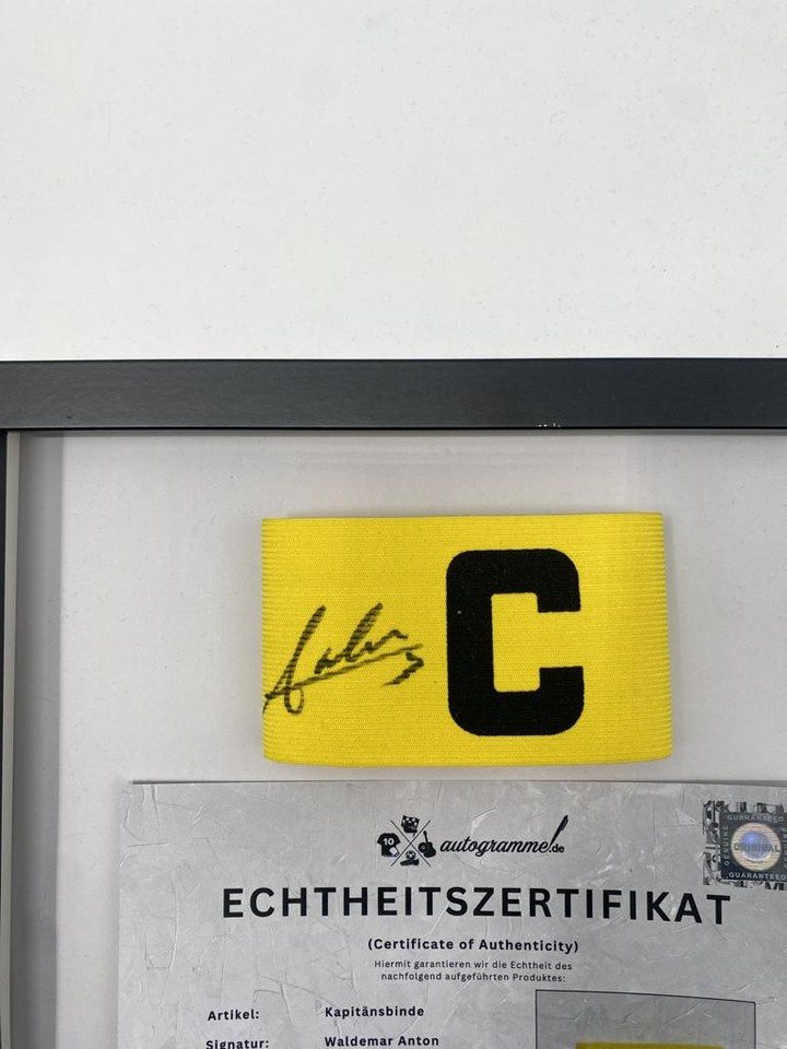 Captain's Armband Waldemar Anton Signed In Frame Borussia Dortmund New ...
