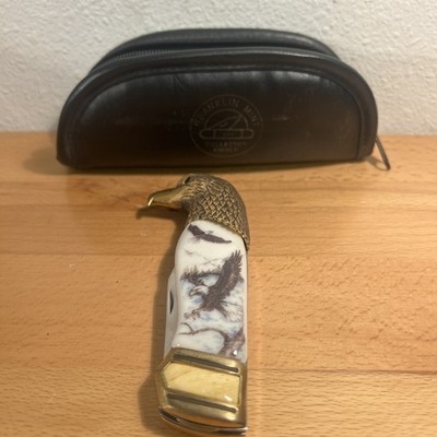 Great American EAGLES IN FLIGHT COLLECTOR Knife By Ray Beers Franklin Mint  