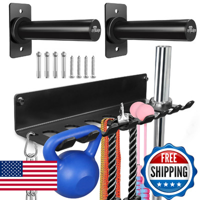 BRTGYM Wall Mounted Weight Plate Holder and Gym Rack Organizer,Fit 2inch Olympic