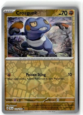 Croagunk 114/193 Common Paldea Evolved Pokemon Reverse Holo NM/M