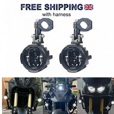 Pair 100W Motorcycle Headlight Fog Lights Led Auxiliary Driving Light Spotlight
