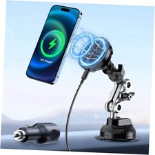 Aluminum Alloy Magnetic Car Phone Holder - 15W Fast Charging, 360  Rotation,