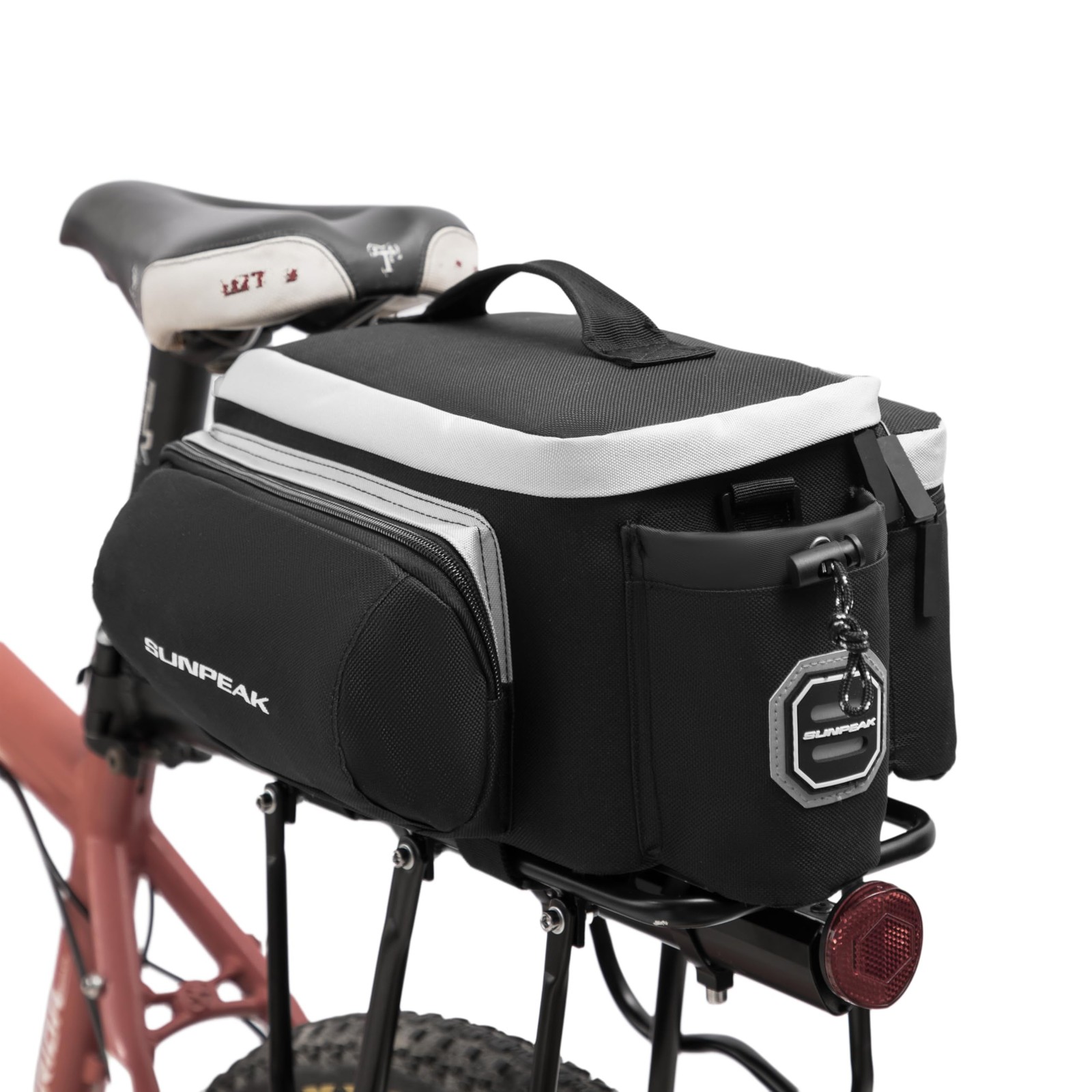 Waterproof 12L Bike Rear Rack Bag for Ebike Mountain Bicycle Cycling Storage