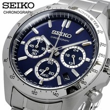 SEIKO SPIRIT Chronograph SBTR011 Blue Men's Watch New in Box